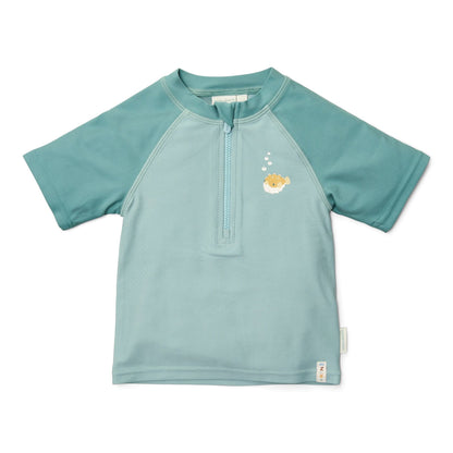 Zwemshirt korte mouw - Groen - Seashells and Stripes