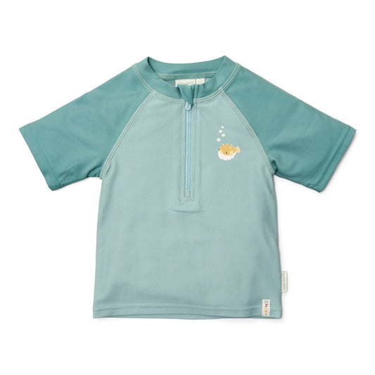 Zwemshirt korte mouw - Groen - Seashells and Stripes