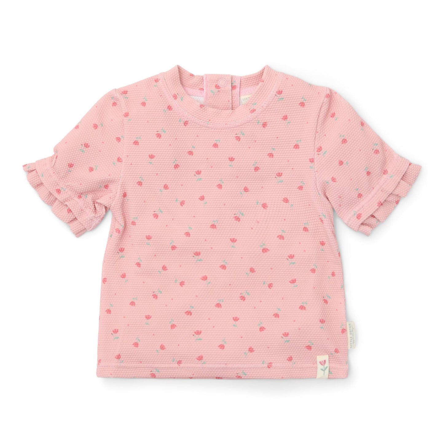 Zwemshirt korte mouw - Lichtroze - Sunny Flowers
