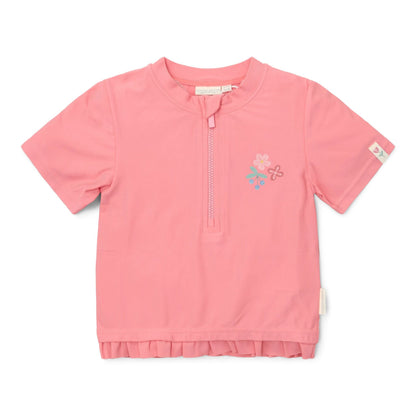 Zwemshirt korte mouw - Roze - Sunny Flowers