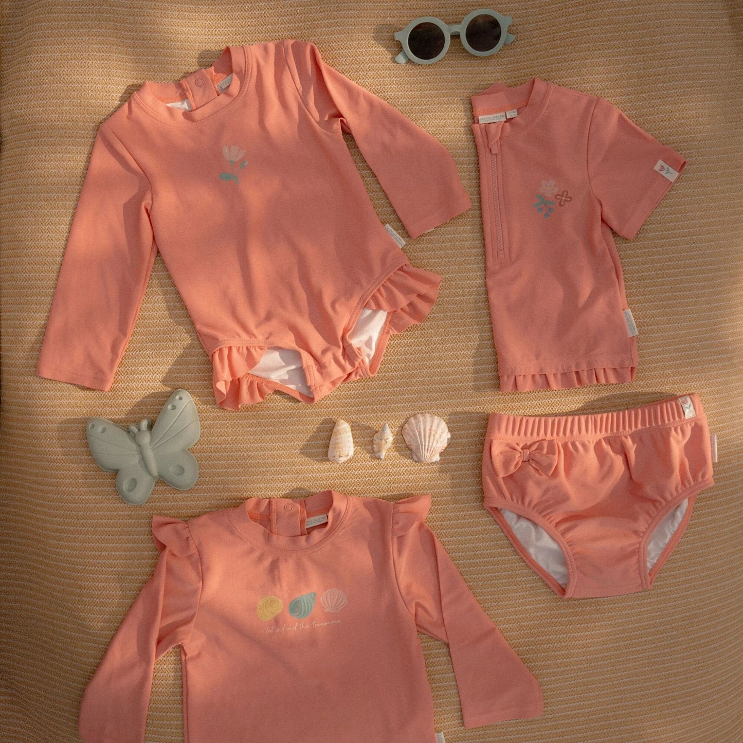 Zwemshirt korte mouw - Roze - Sunny Flowers