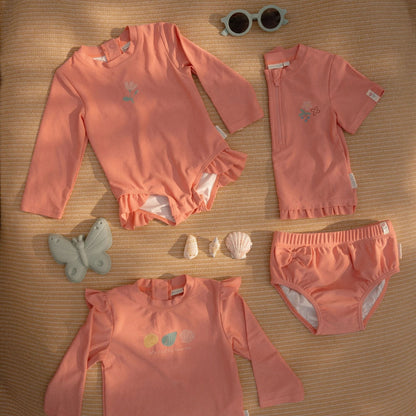 Zwemshirt korte mouw - Roze - Sunny Flowers