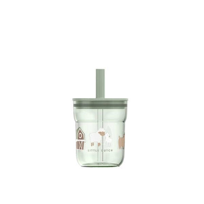Kinderglas 250 ml Met Rietje Little Farm