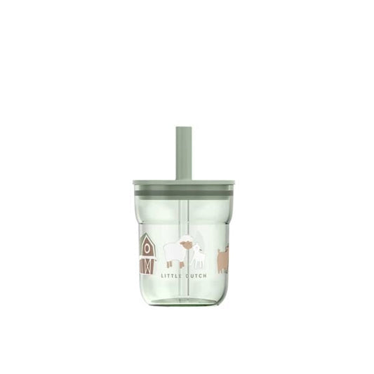 Kinderglas 250 ml Met Rietje Little Farm