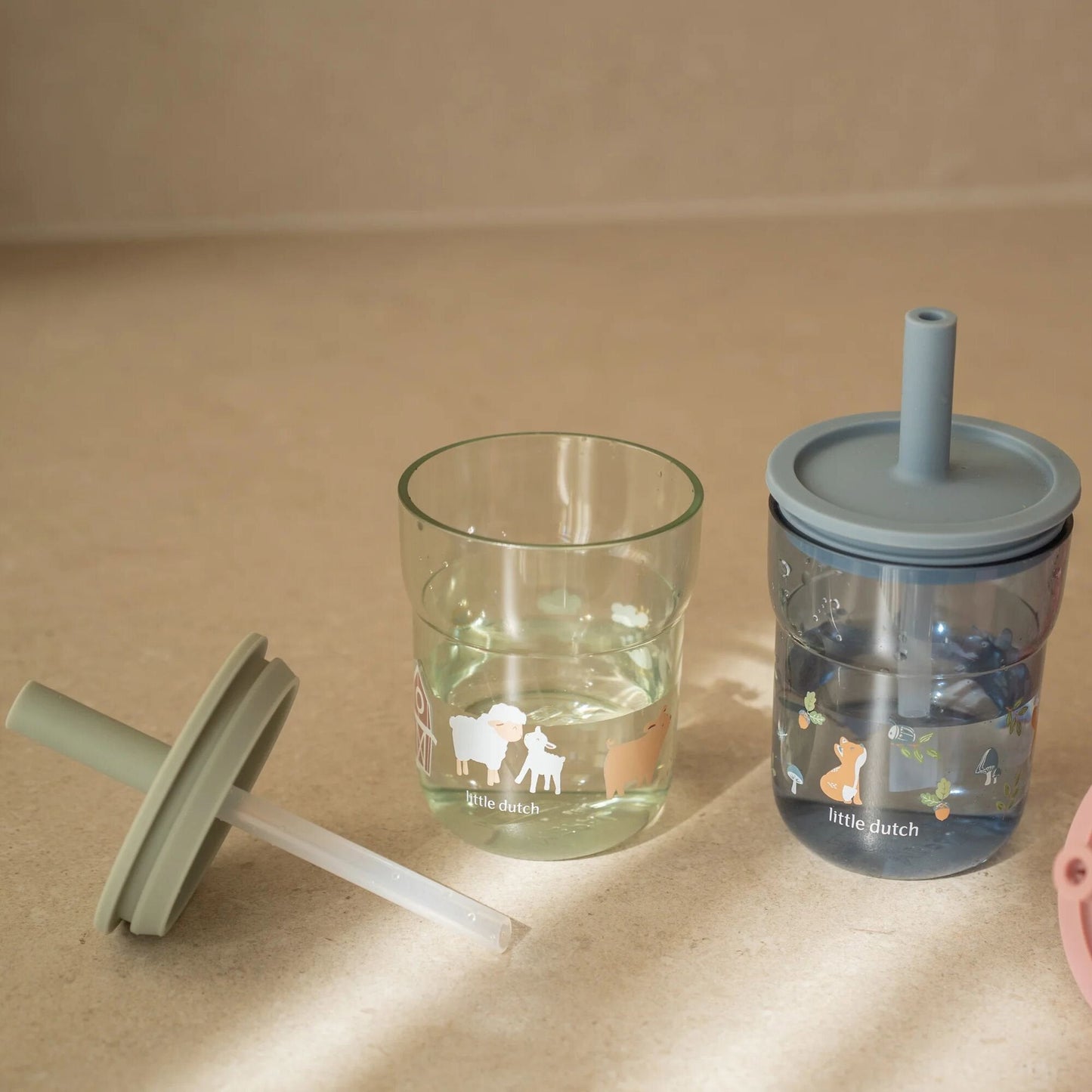 Kinderglas 250 ml Met Rietje Little Farm