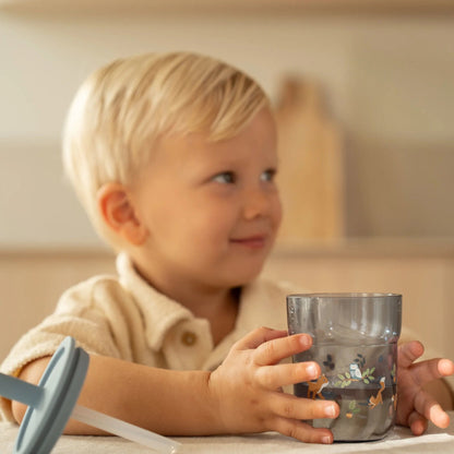 Kinderglas 250 ml Met Rietje Forest Friends