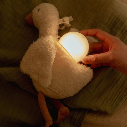 Knuffelgans Licht & Geluid - Wit - Little Goose