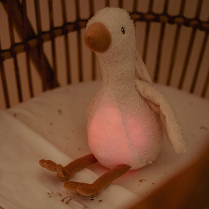 Knuffelgans Licht & Geluid - Wit - Little Goose