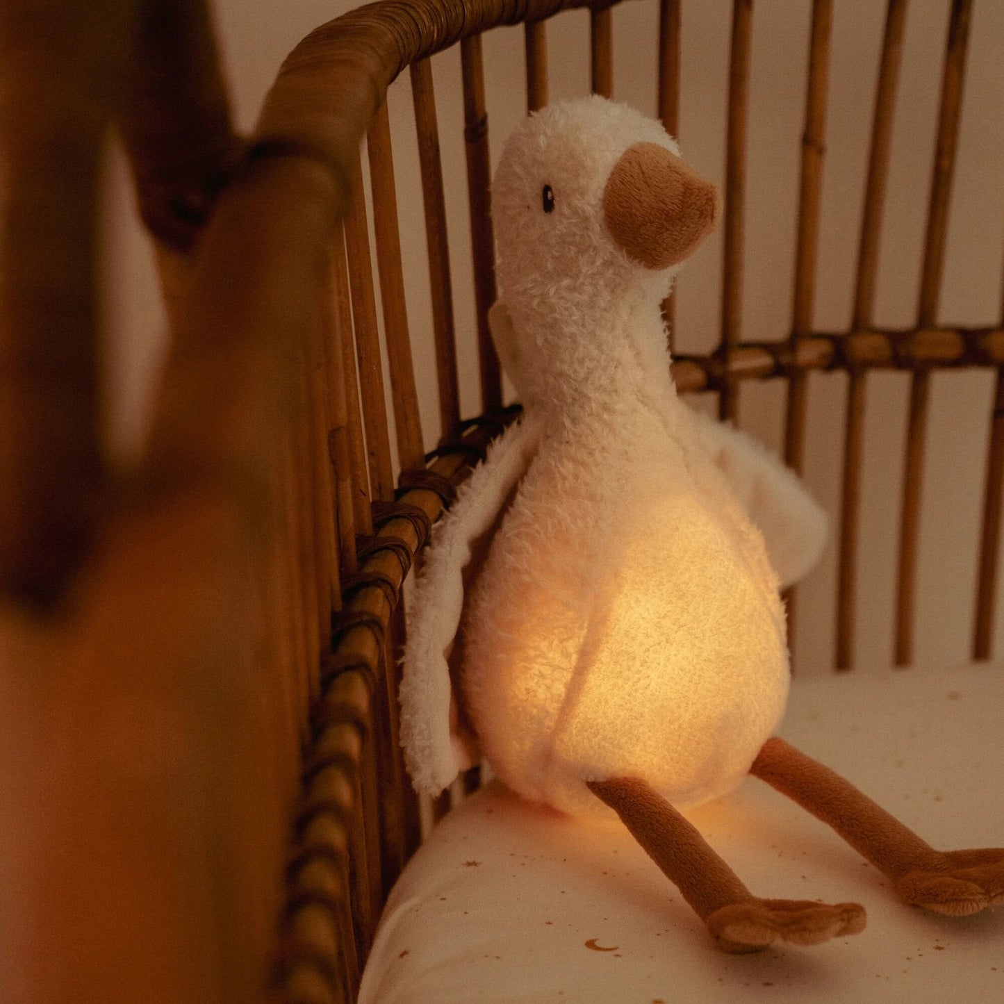 Knuffelgans Licht & Geluid - Wit - Little Goose