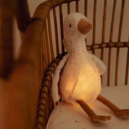 Knuffelgans Licht & Geluid - Wit - Little Goose