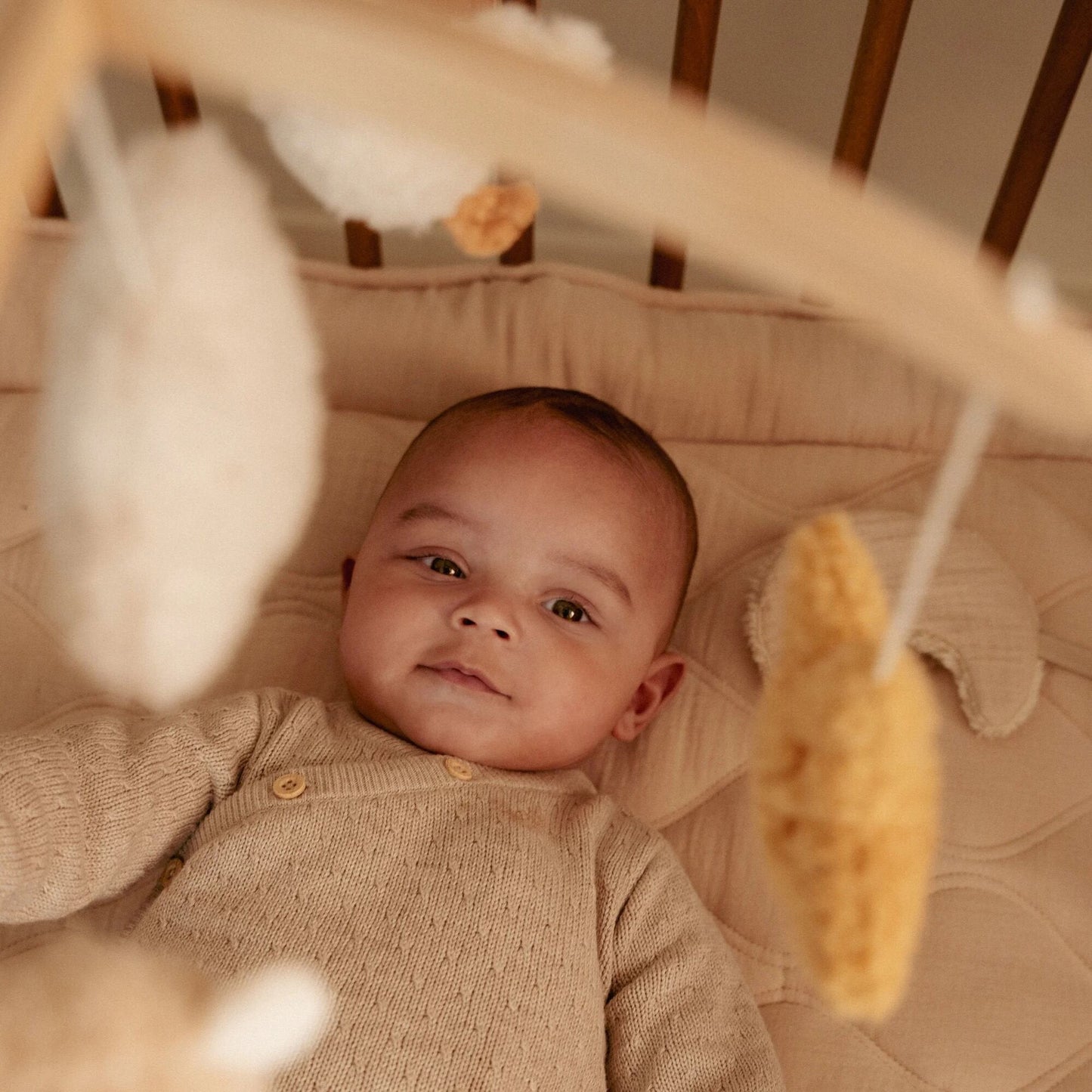 Houten muziekmobiel - Beige - Newborn Naturals