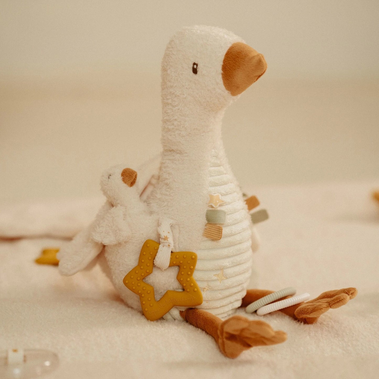 Activiteitenknuffel Gans - Wit - Little Goose