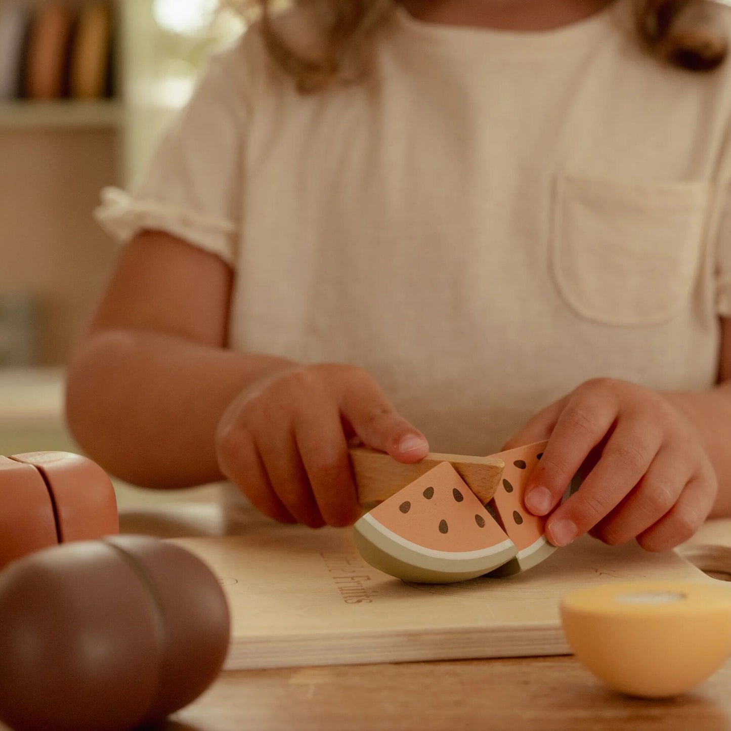 Houten snijfruit - Meerkleurig - Essentials