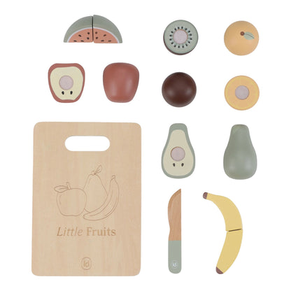 Houten snijfruit - Meerkleurig - Essentials