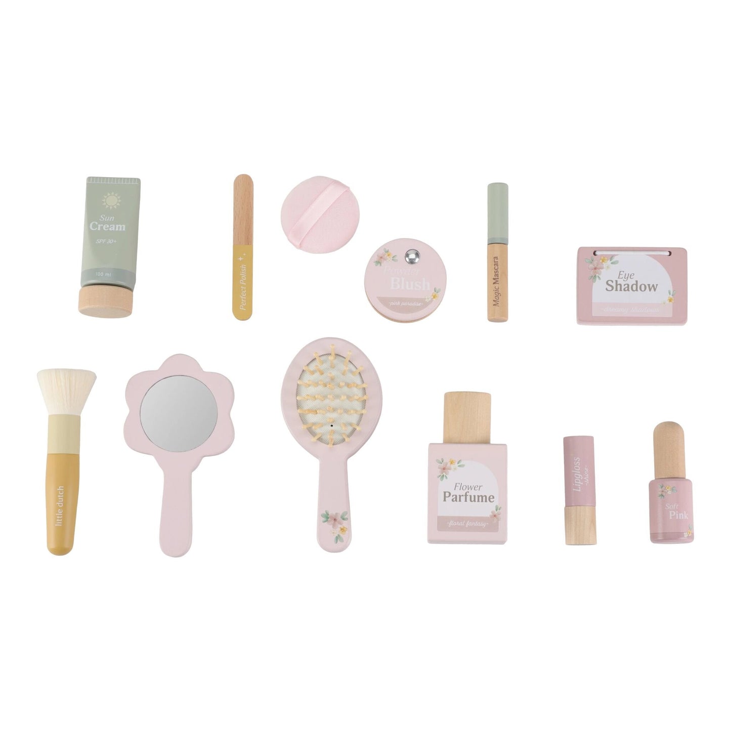 Houten make-up set - Roze