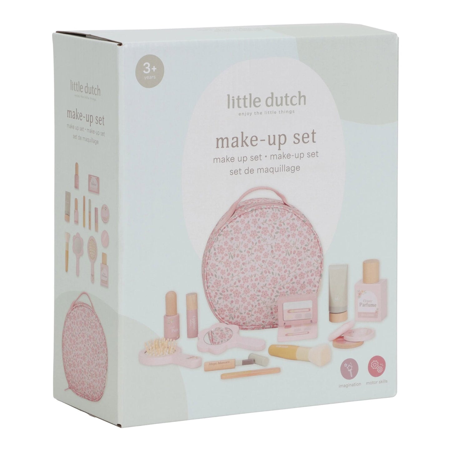 Houten make-up set - Roze