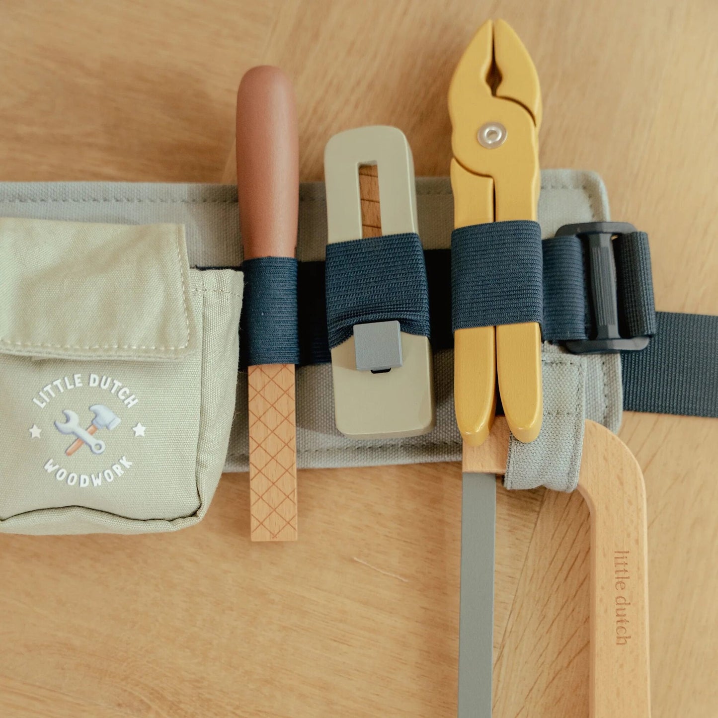 Houten gereedschapsriem - Blauw - Essentials