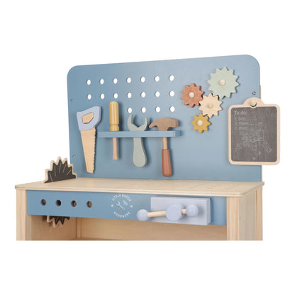 Houten werkbank - Blauw