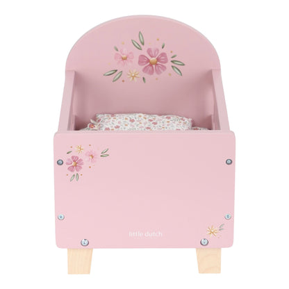 Houten poppenbedje - Roze - Essentials
