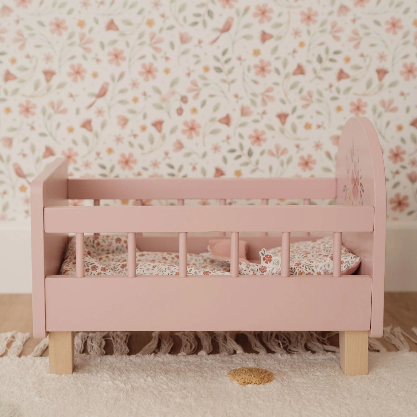Houten poppenbedje - Roze - Essentials