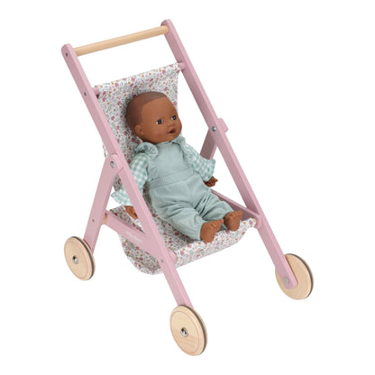 Houten poppenbuggy - Roze - Essentials