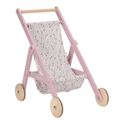 Houten poppenbuggy - Roze - Essentials