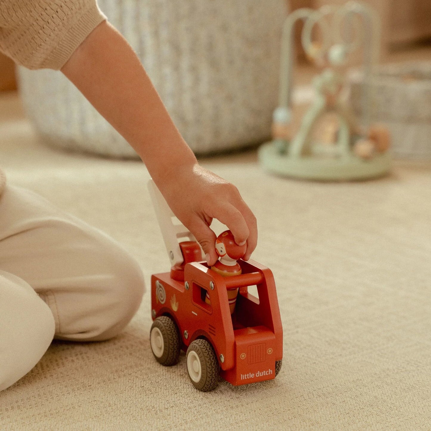 Houten brandweerwagen – Rood – Essentials