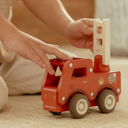 Houten brandweerwagen – Rood – Essentials