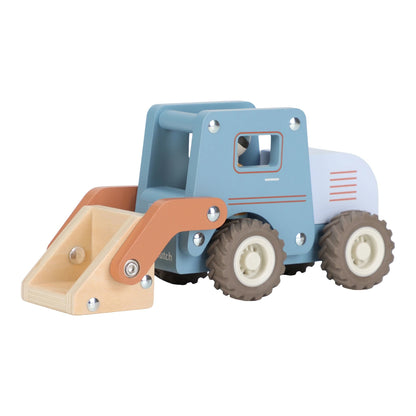 Houten bulldozer – Blauw – Essentials