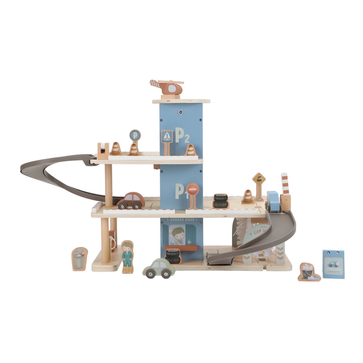 Houten parkeergarage – Blauw – Essentials