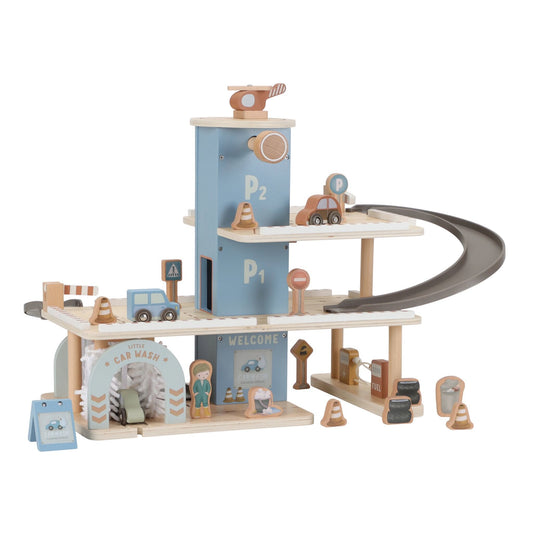 Houten parkeergarage – Blauw – Essentials