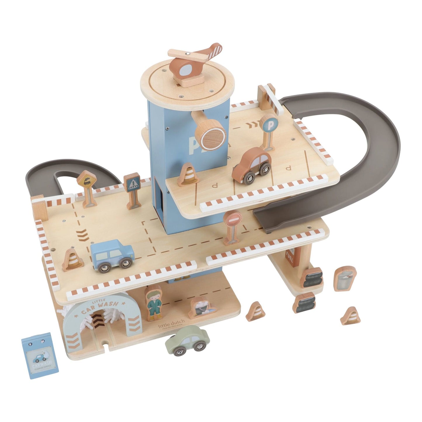 Houten parkeergarage – Blauw – Essentials