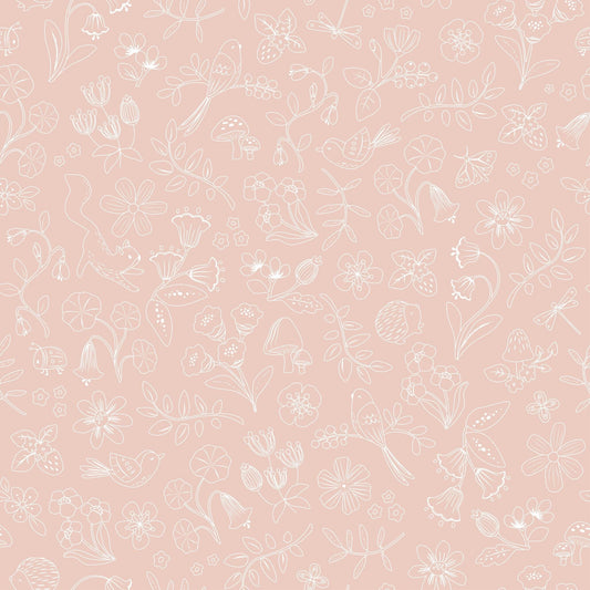 Behangstaal vliesbehang – Roze – Fairy Friends – Fairy Wonder
