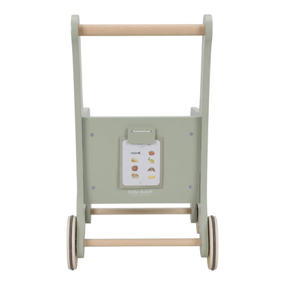 Houten winkelwagen - Groen