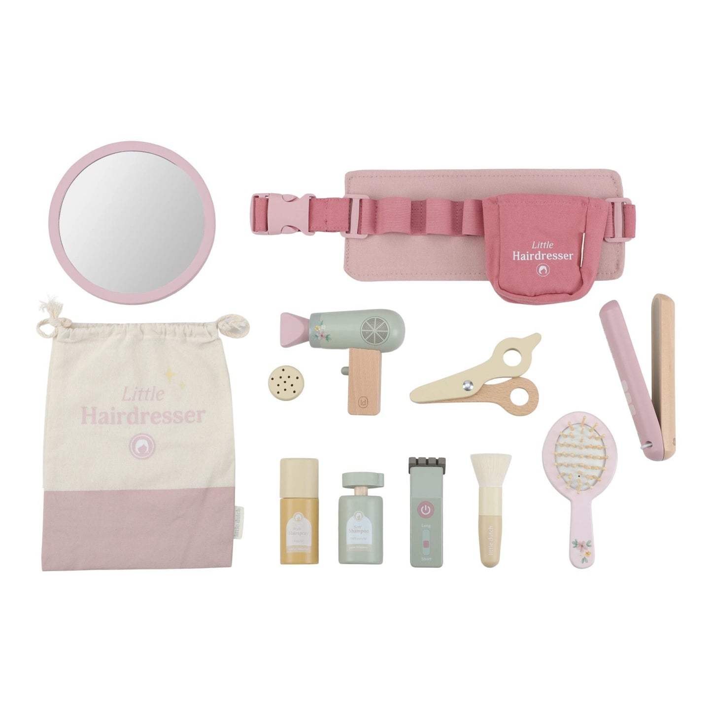 Houten kappersset – Roze – Essentials