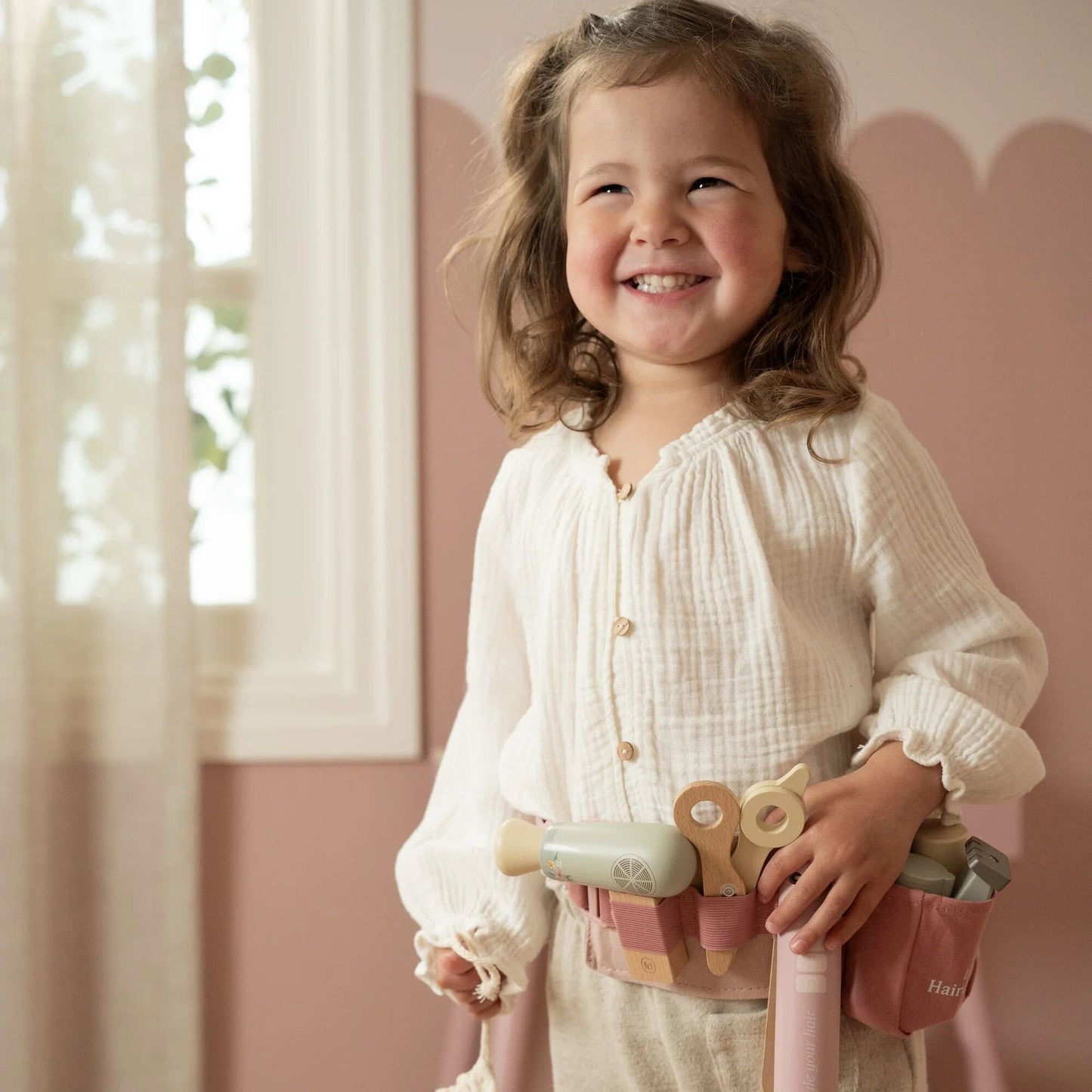 Houten kappersset – Roze – Essentials