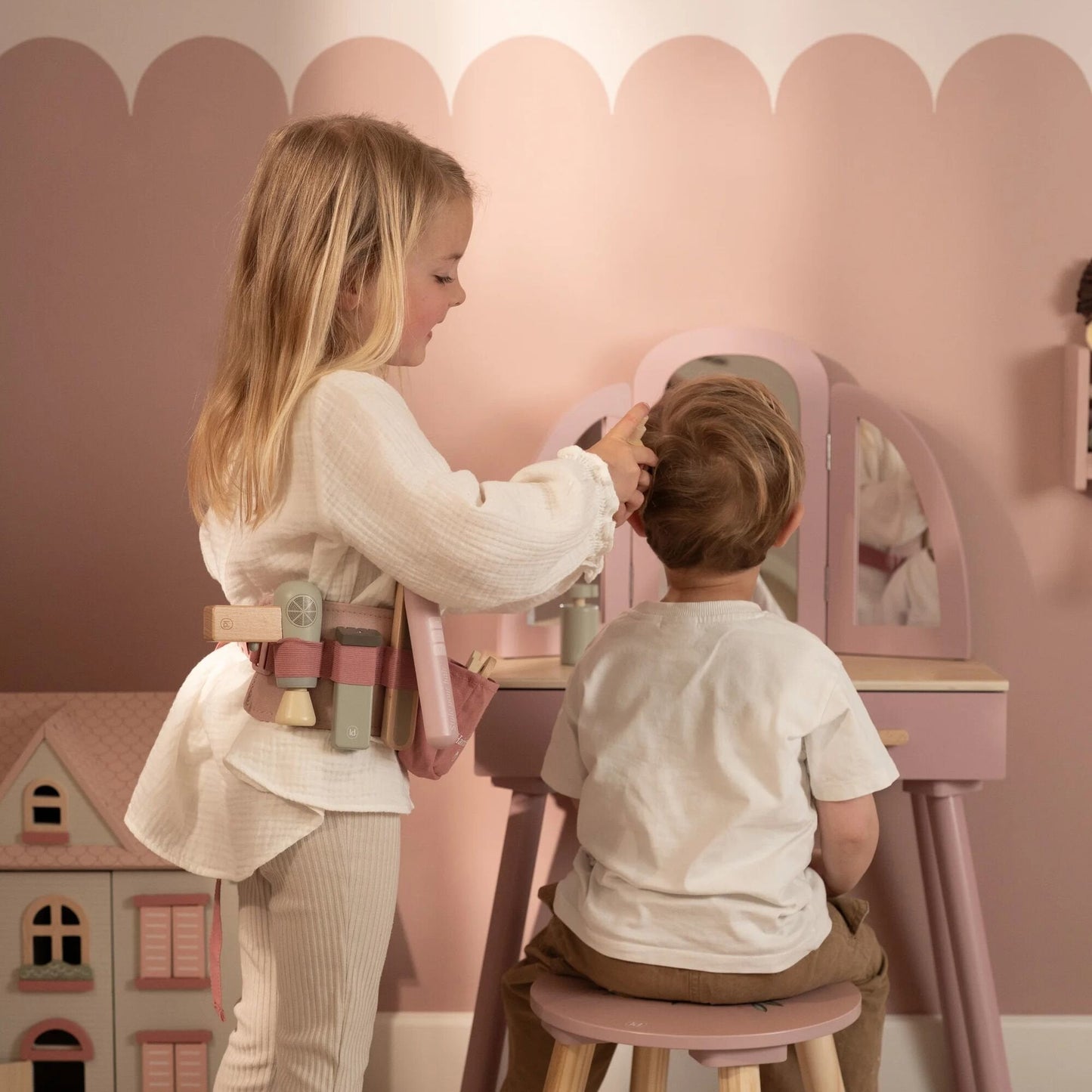 Houten kappersset – Roze – Essentials
