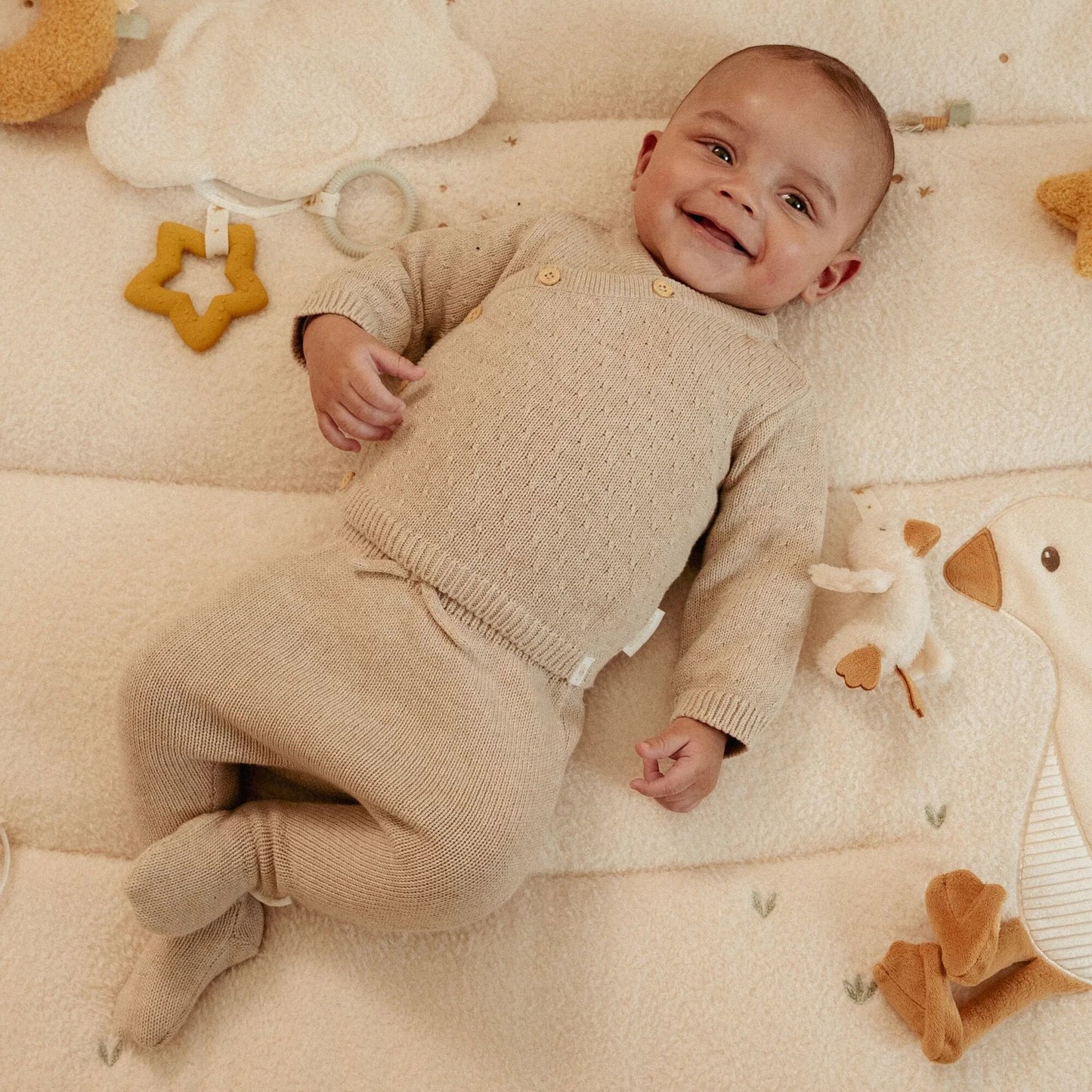 Gebreide broek - Beige - Newborn Naturals