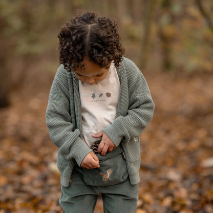 Gebreid vest - Groen - Forest Friends