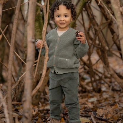 Gebreid vest - Groen - Forest Friends
