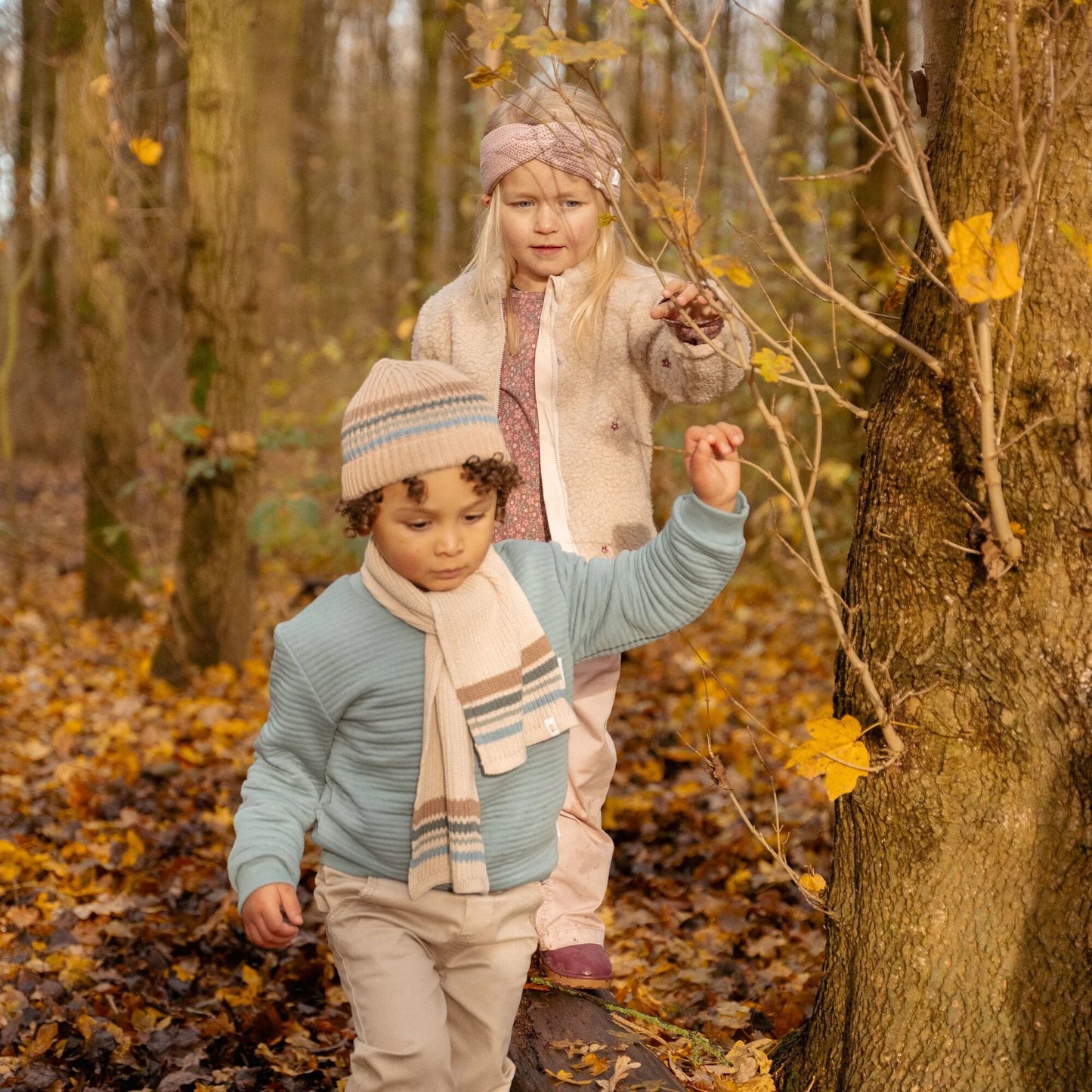 Sjaal - Bruin - Maat one size - Forest Friends - Stripe