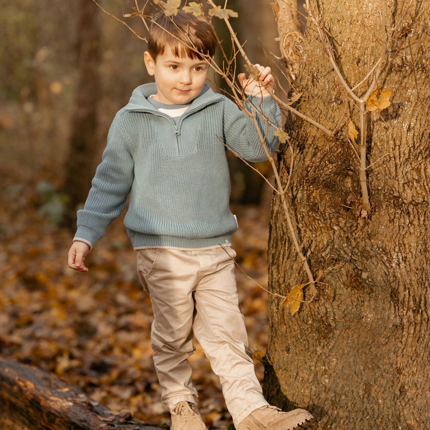 Gebreide trui - Blauw - Forest Friends