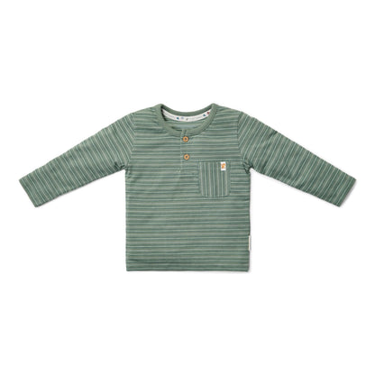 Shirt lange mouw - Groen - Forest Friends - Stripe