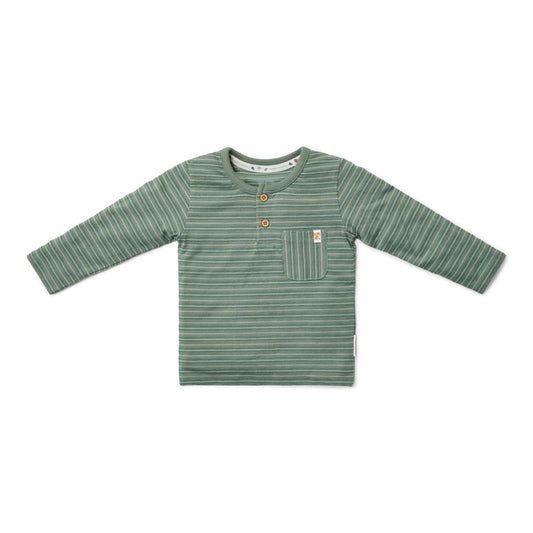 Shirt lange mouw - Groen - Forest Friends - Stripe