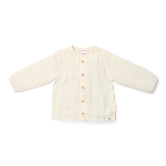 Blouse lange mouw - Met knoopjes - Wit - Fairy Garden