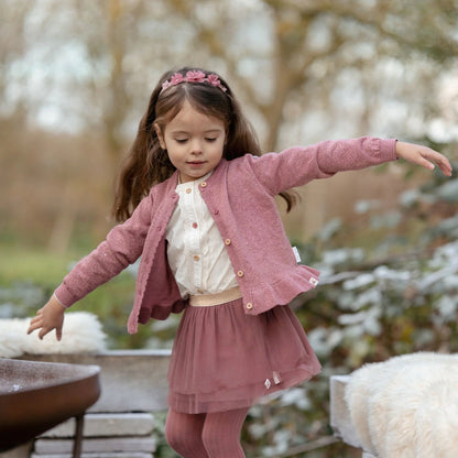 Gebreid vest - Knoopjes - Roze - Fairy Garden