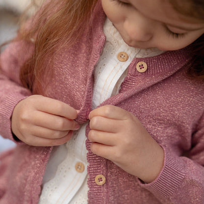 Gebreid vest - Knoopjes - Roze - Fairy Garden