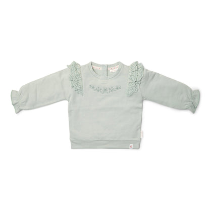 Sweater - Ruches -  Groen - Fairy Garden
