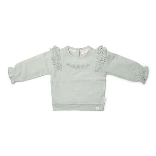 Sweater - Ruches -  Groen - Fairy Garden