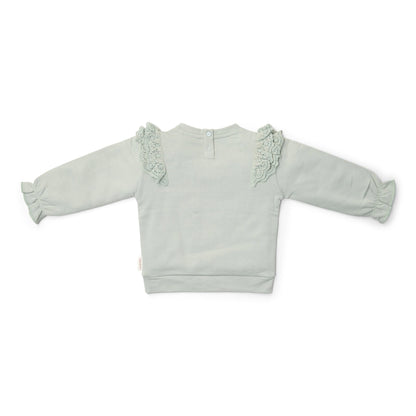Sweater - Ruches -  Groen - Fairy Garden